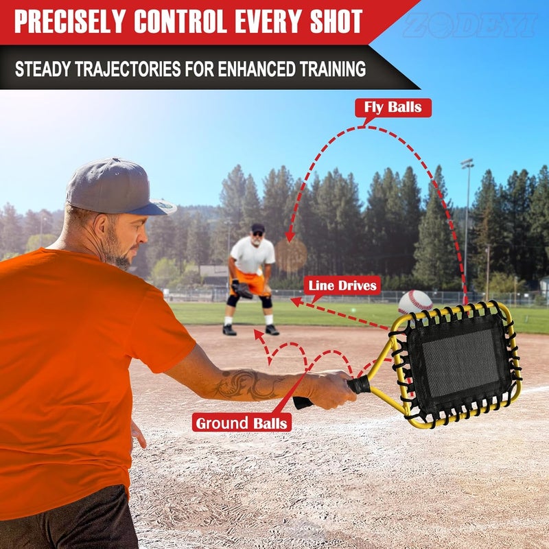 ZODEYI Baseball Racket for Fly Balls, Grounders, and Line Drives - Softball/Baseball Fungo Bat for Coaches and Parents to Help with Auxiliary Training - Attach a Racket Bag and Winding Tape - Image 3